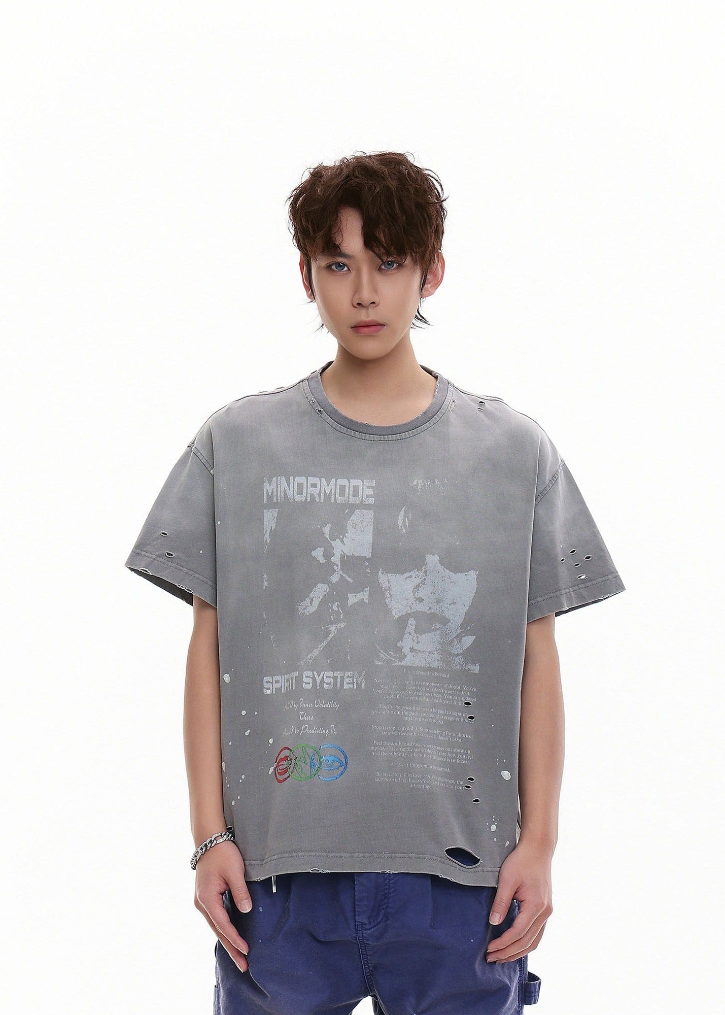 Heavyweight Distressed Graphic Tee - Rick Circus