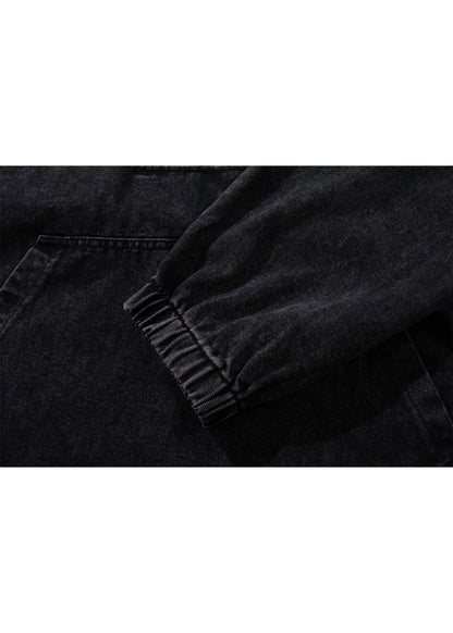 Heavyweight Washed Denim Hoodie Jacket - Rick Circus