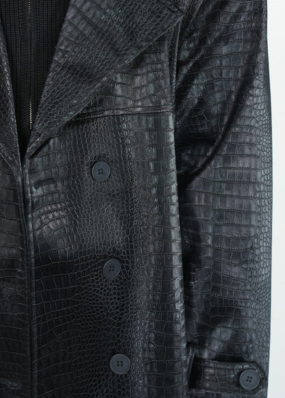 High - Neck PU Trench Coat - Rick Circus