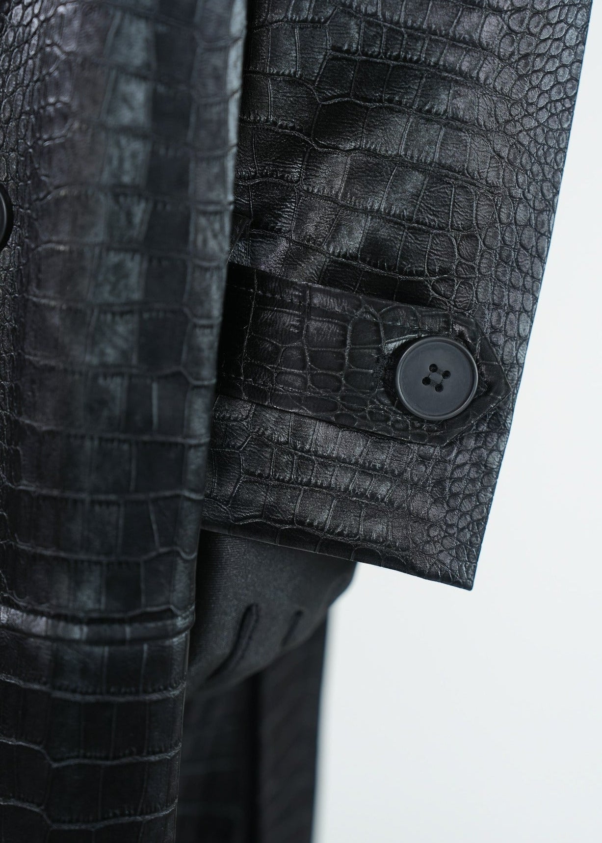 High - Neck PU Trench Coat - Rick Circus