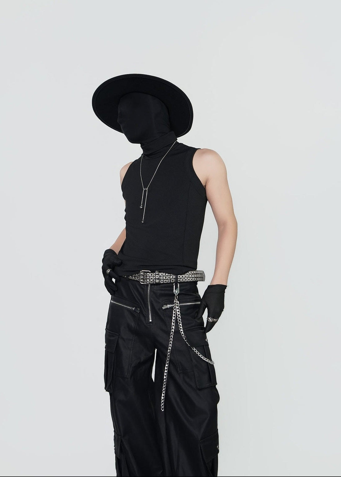 High - Neck Sleeveless Sculpting Turtleneck Top - Rick Circus