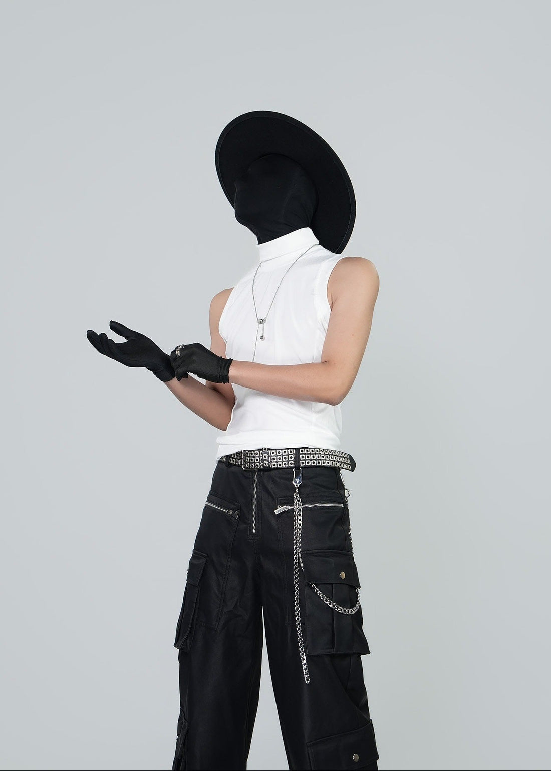 High - Neck Sleeveless Sculpting Turtleneck Top - Rick Circus