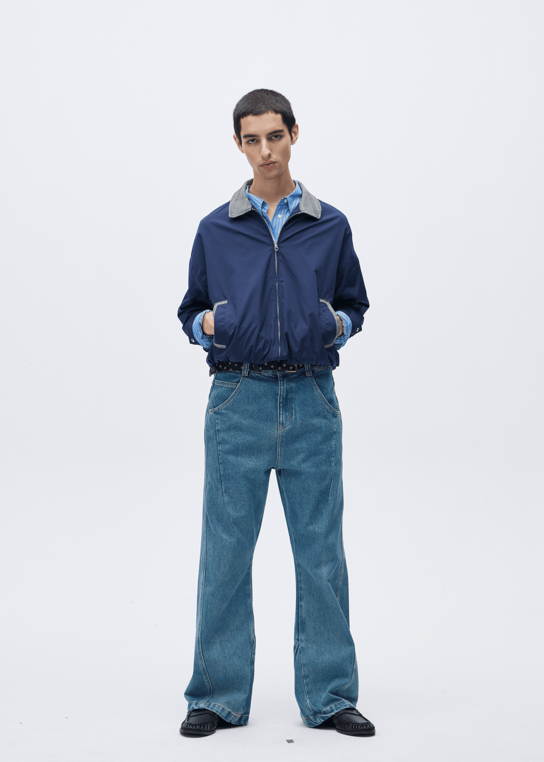 Houndstooth Panel Harrington Jacket - Rick Circus