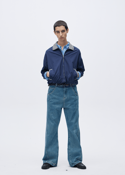 Houndstooth Panel Harrington Jacket - Rick Circus