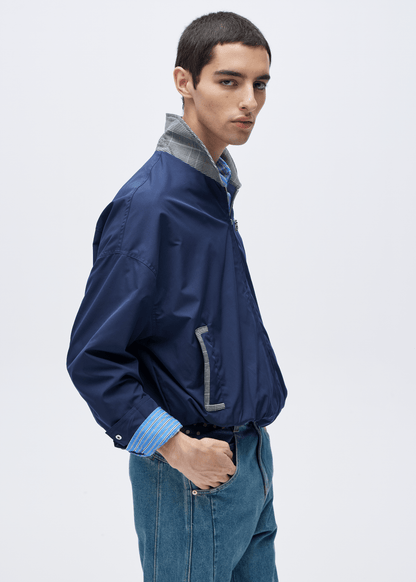 Houndstooth Panel Harrington Jacket - Rick Circus
