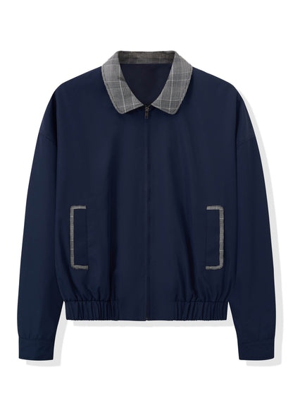 Houndstooth Panel Harrington Jacket - Rick Circus