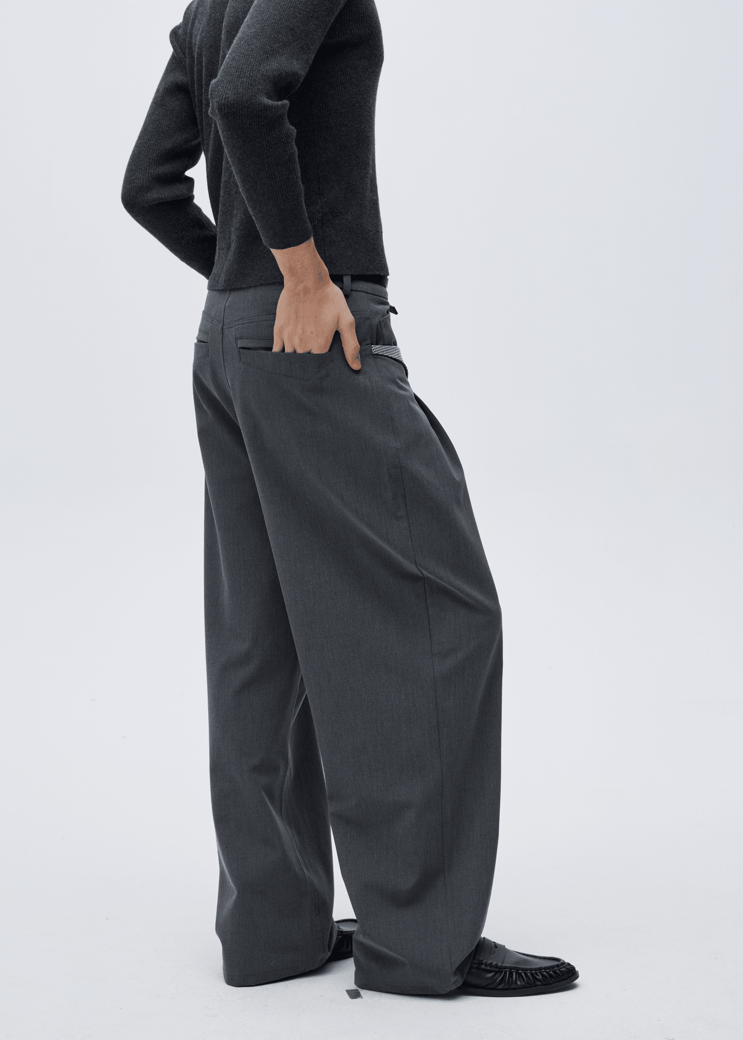 Houndstooth Pocket Wide - Leg Dress Pants - Rick Circus