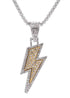 Iced Out Lightning Bolt Pendant Necklace - Rick Circus