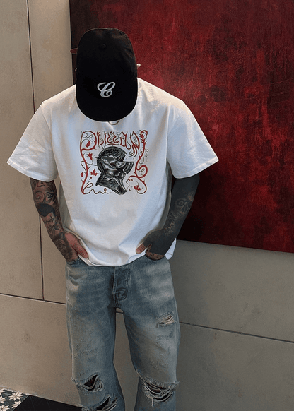 Knight Helmet Graphic Tee - Rick Circus