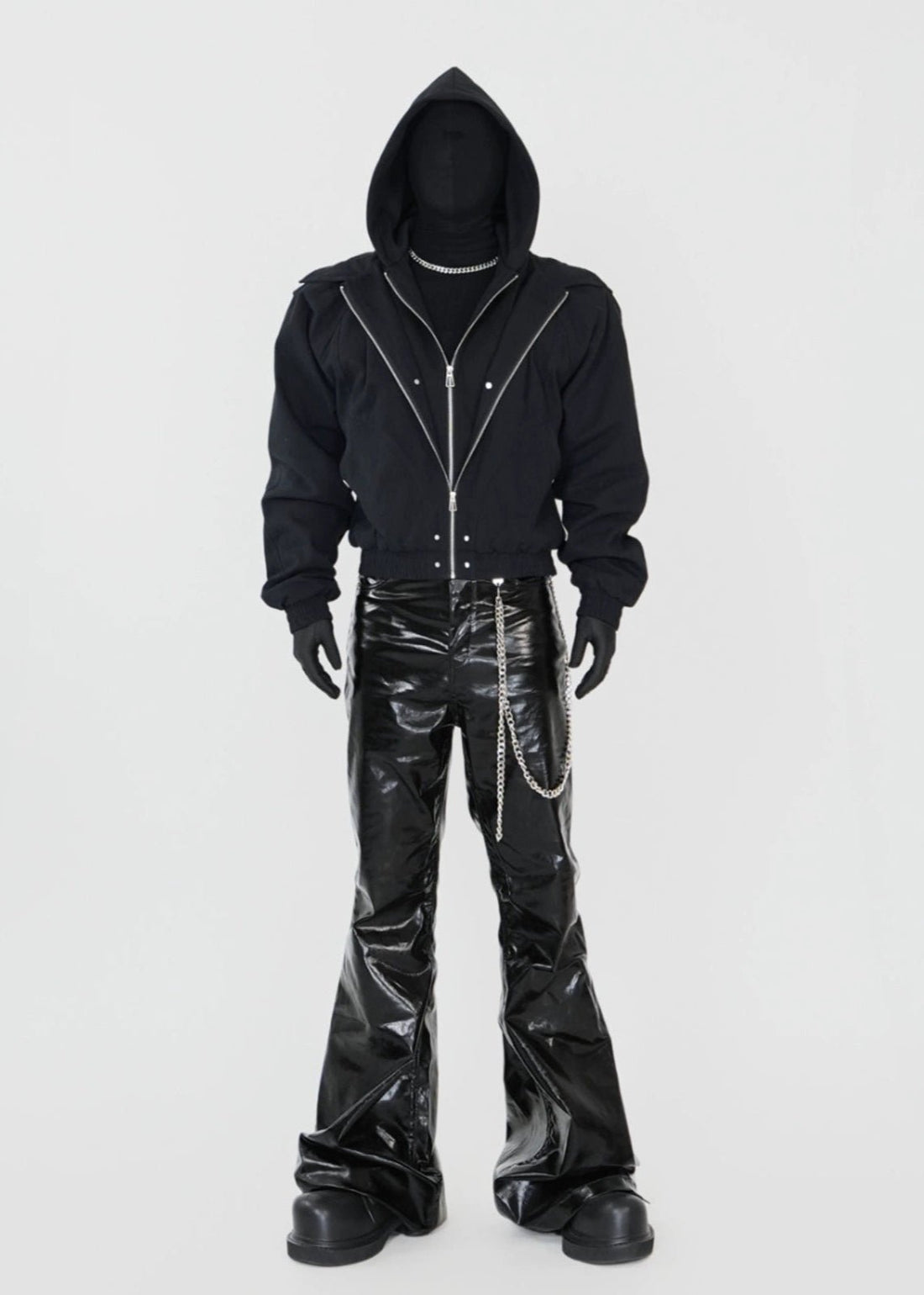 Layered Cropped Hoodie Jacket - Rick Circus