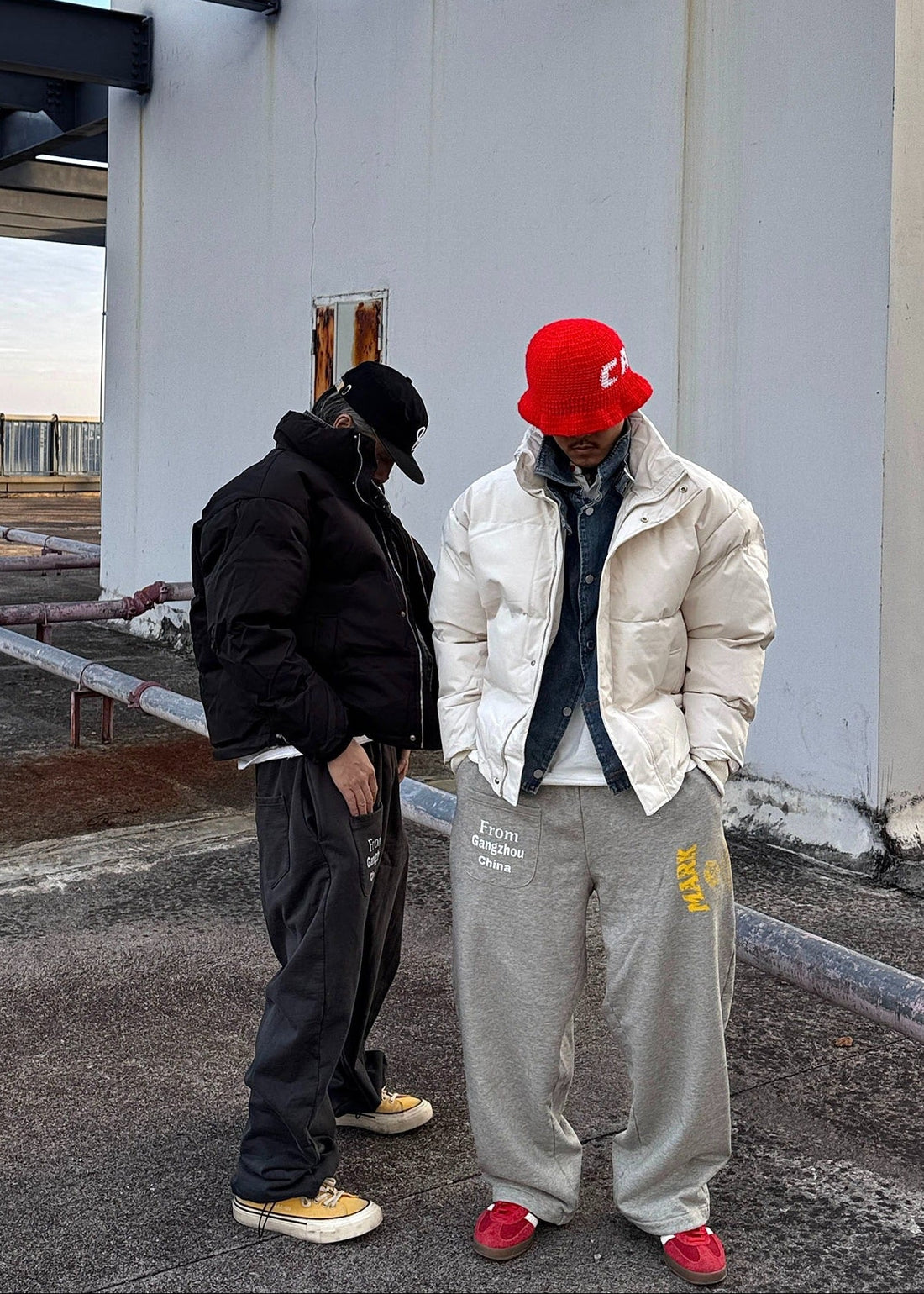 Layered Denim Patchwork Puffer Jacket - Rick Circus