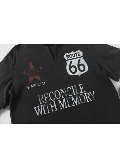 Layered Distressed Long Sleeve T-Shirt - Rick Circus