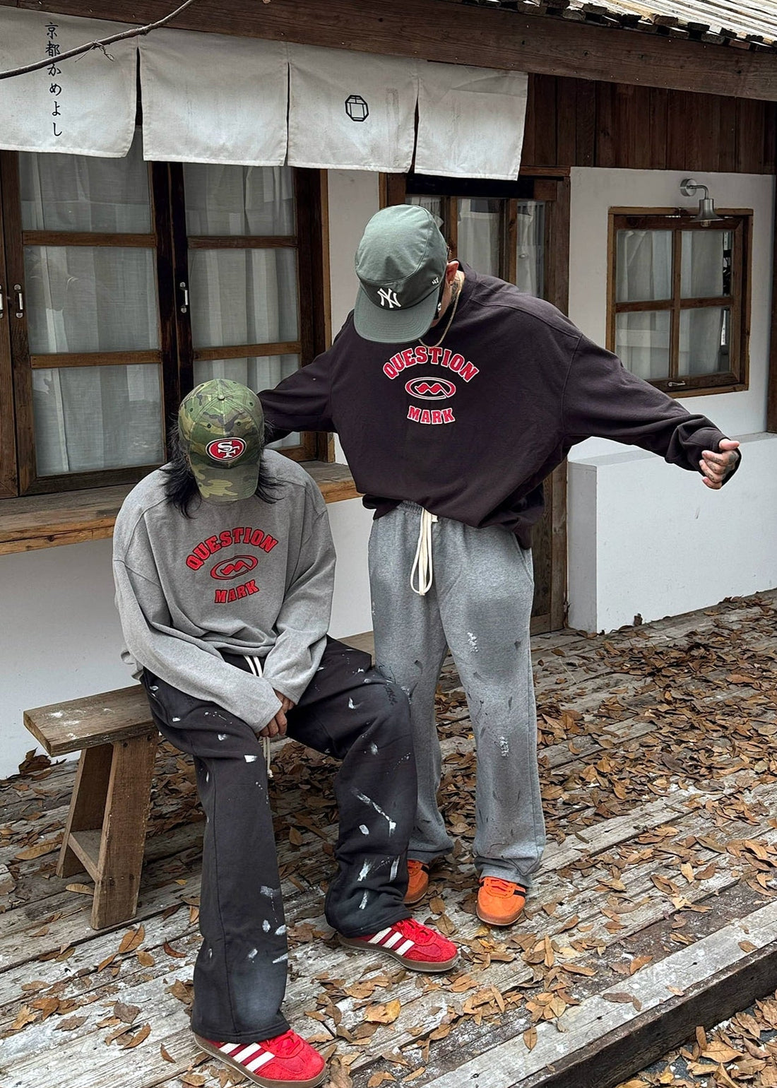 Letter Print Oversized Long Sleeve Tee - Rick Circus