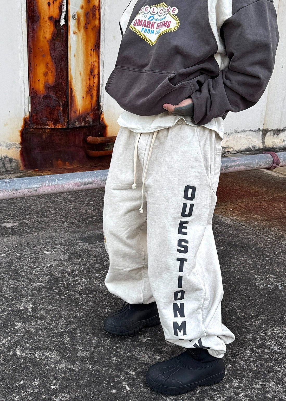 Letter Print Sweatpants - Rick Circus