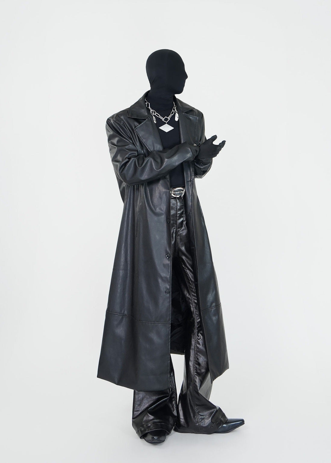 Long PU Leather Trench Coat - Rick Circus