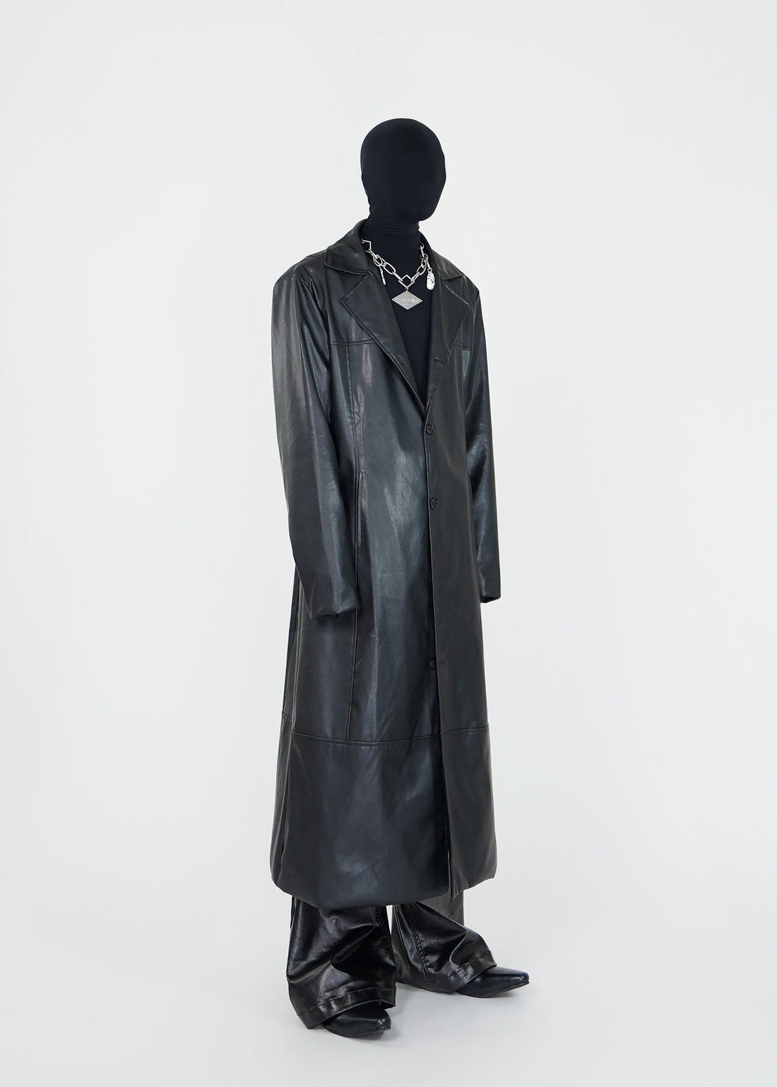Long PU Leather Trench Coat - Rick Circus
