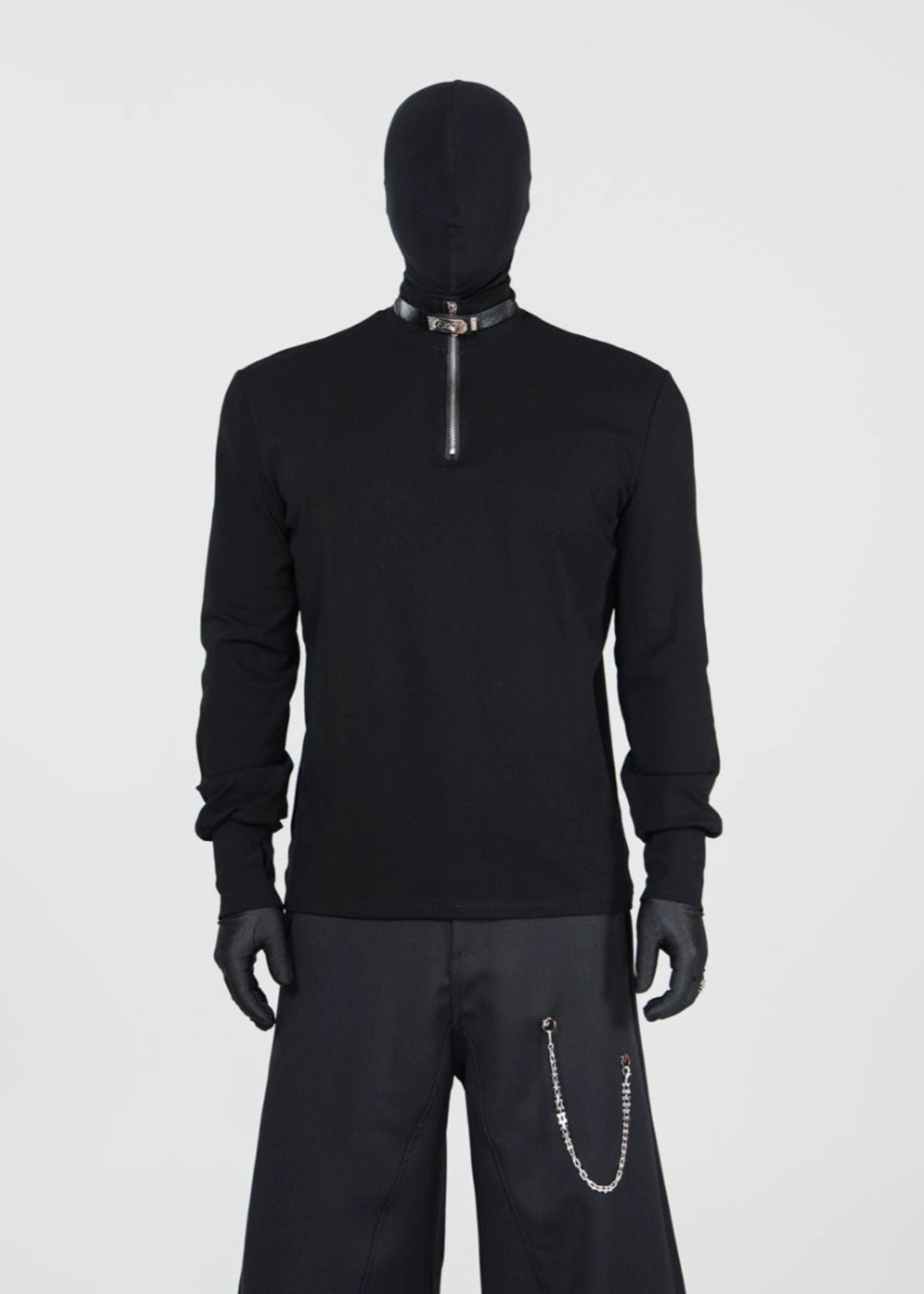 Long Sleeve T-Shirt with Neck Buckle - Rick Circus