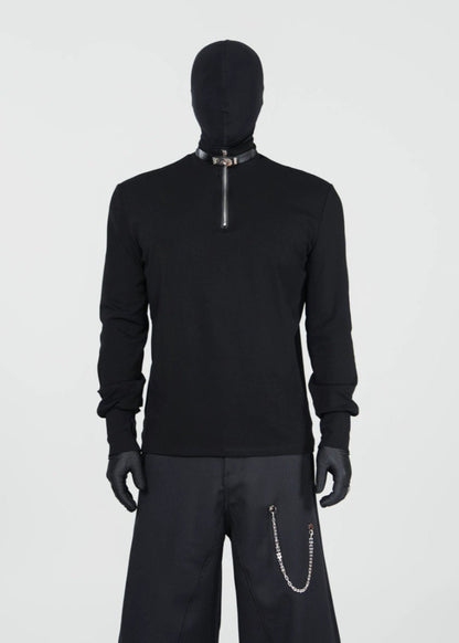 Long Sleeve T-Shirt with Neck Buckle - Rick Circus