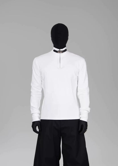 Long Sleeve T-Shirt with Neck Buckle - Rick Circus
