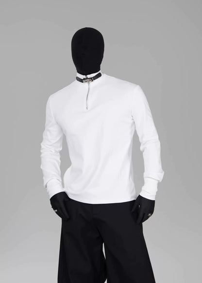 Long Sleeve T-Shirt with Neck Buckle - Rick Circus