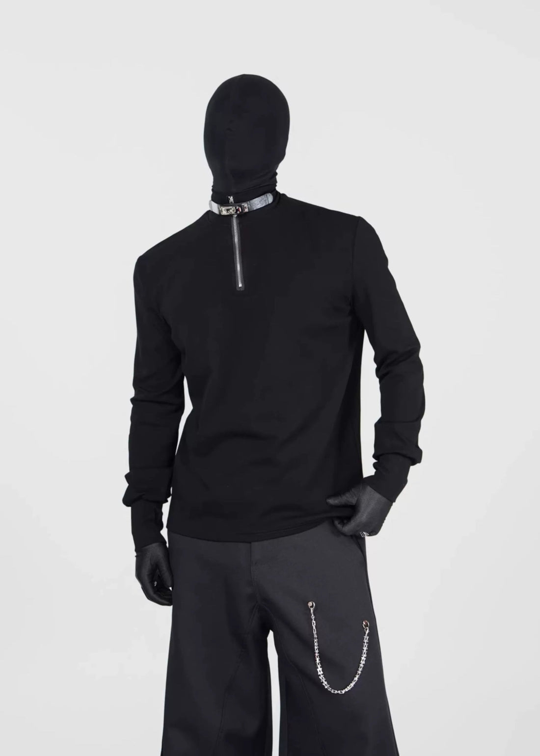 Long Sleeve T-Shirt with Neck Buckle - Rick Circus