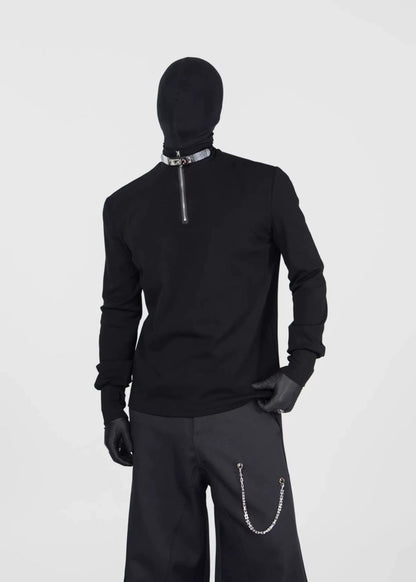 Long Sleeve T-Shirt with Neck Buckle - Rick Circus