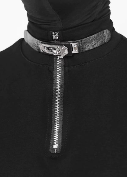 Long Sleeve T-Shirt with Neck Buckle - Rick Circus
