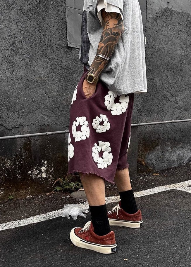 Loose - Fit Floral Printed Shorts - Rick Circus