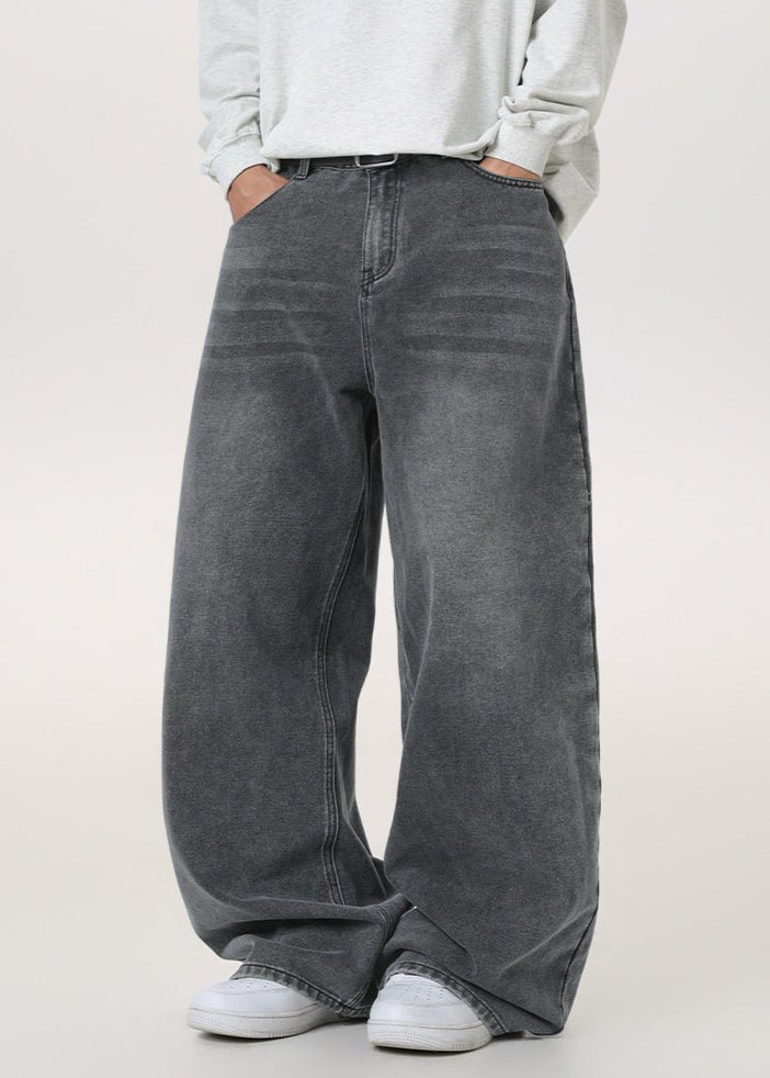 Loose Fit Washed Wide - Leg Jeans - Rick Circus