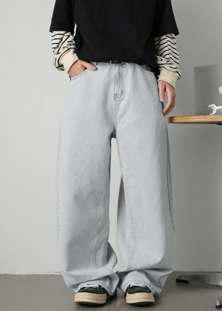 Loose Fit Washed Wide - Leg Jeans - Rick Circus
