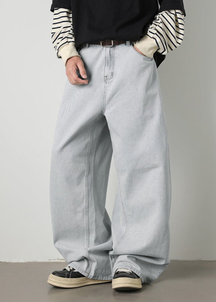 Loose Fit Washed Wide - Leg Jeans - Rick Circus
