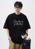 "Love Touches Many Lives" Embroidered Oversized T-Shirt - Rick Circus