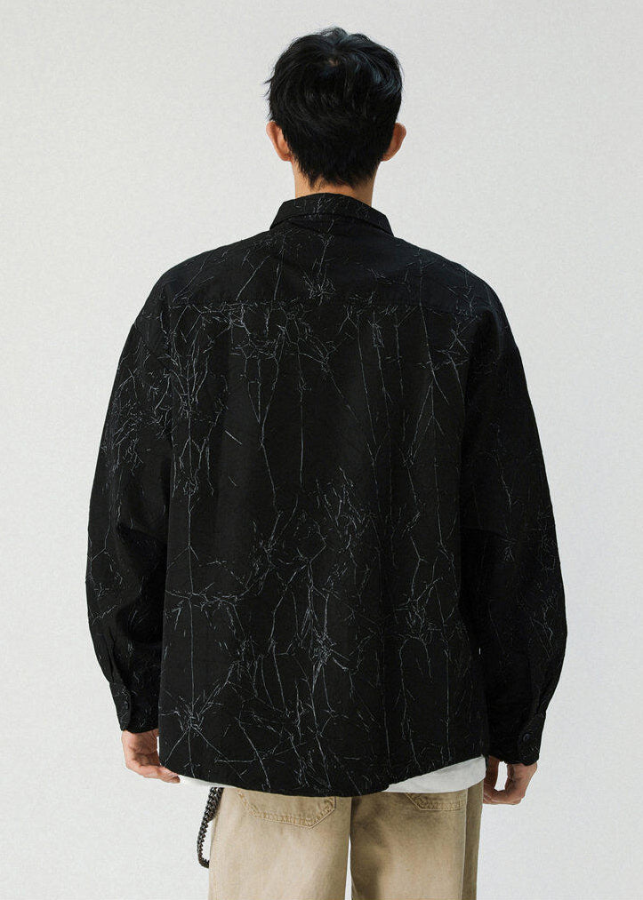 Marble Pattern Button - Up Shirt - Rick Circus