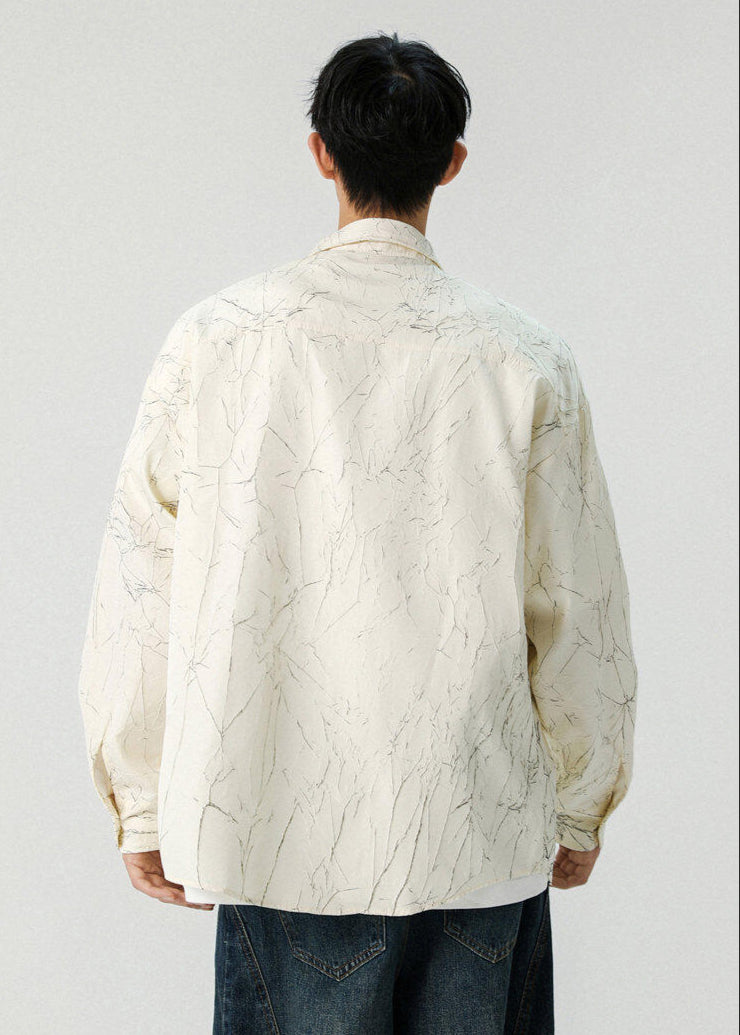Marble Pattern Button - Up Shirt - Rick Circus