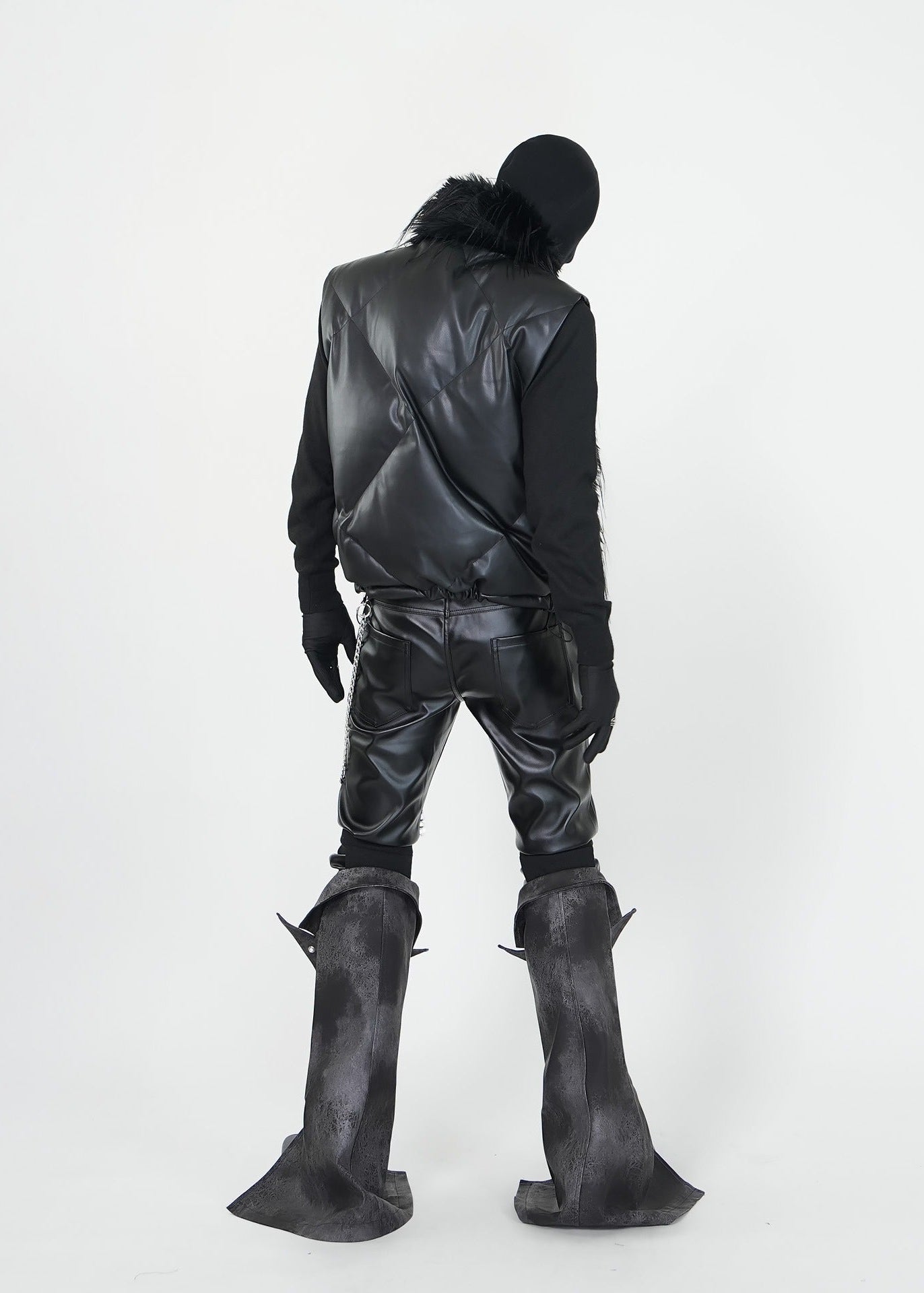 Matte PU Padded Vest - Rick Circus