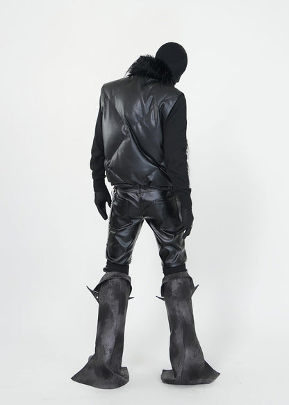 Matte PU Padded Vest - Rick Circus