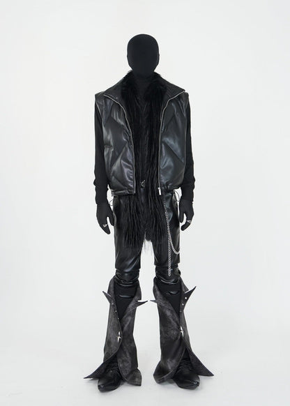 Matte PU Padded Vest - Rick Circus