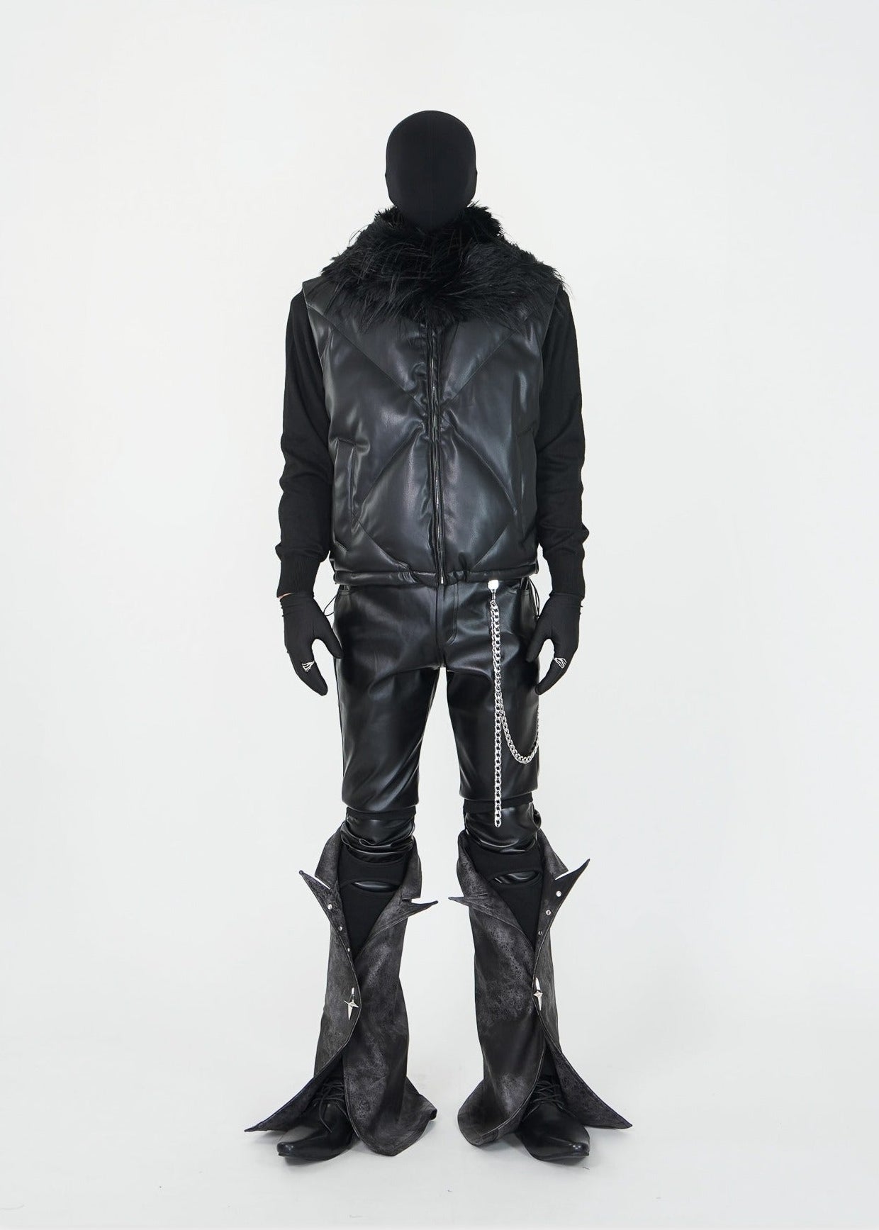 Matte PU Padded Vest - Rick Circus