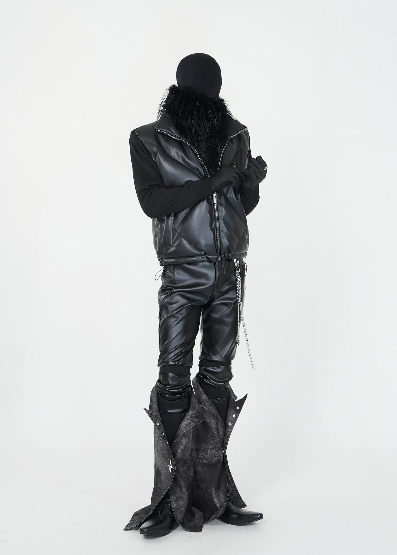 Matte PU Padded Vest - Rick Circus