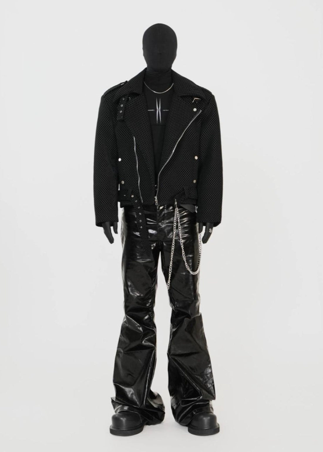 Mesh Paneled Cropped Jacket - Rick Circus