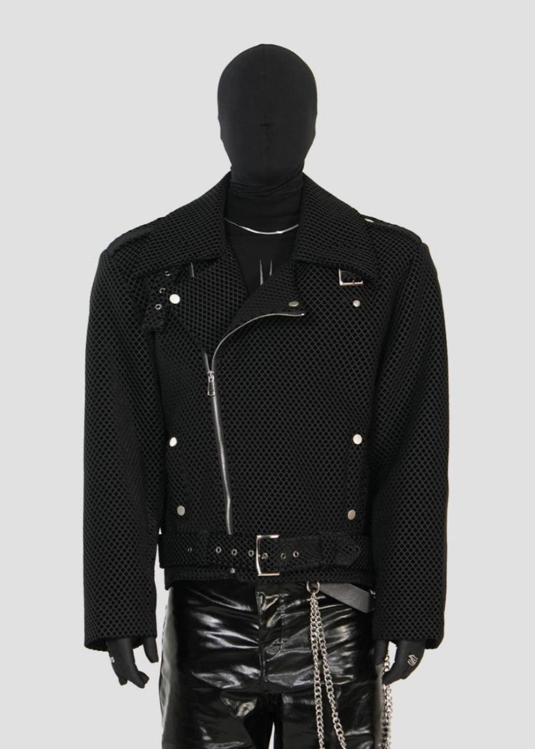 Mesh Paneled Cropped Jacket - Rick Circus