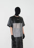 Mesh Paneled Faux Leather T-Shirt - Rick Circus