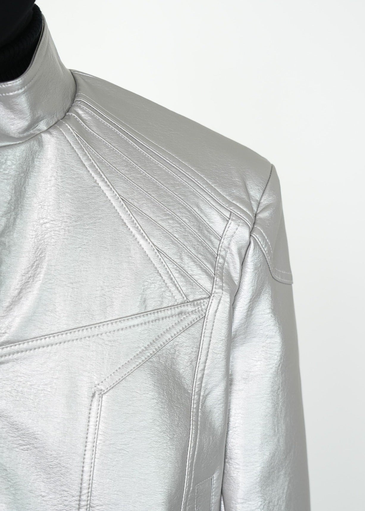 Metal Spine PU Leather Jacket - Rick Circus