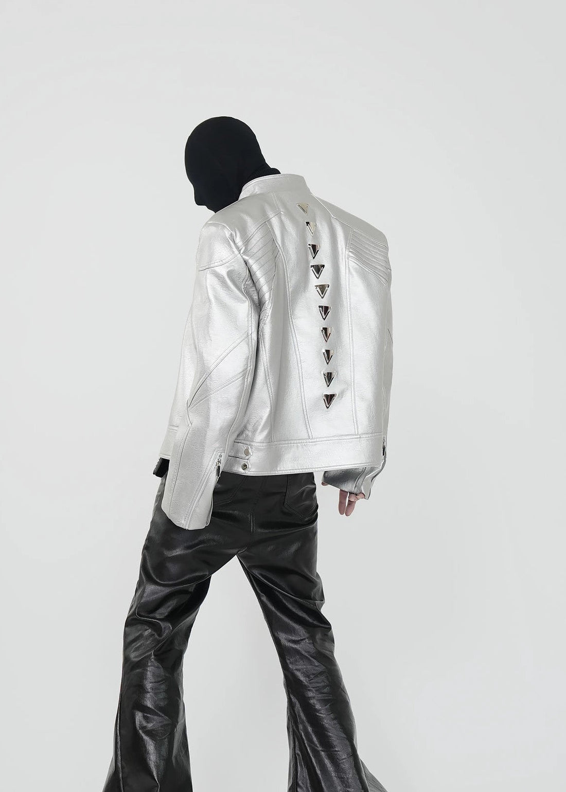 Metal Spine PU Leather Jacket - Rick Circus