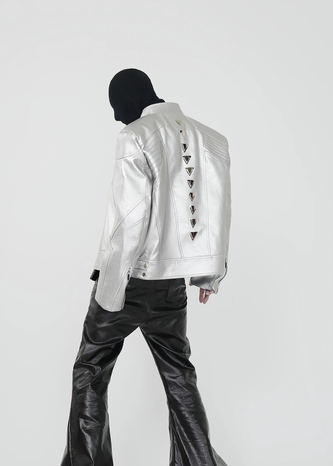 Metal Spine PU Leather Jacket - Rick Circus