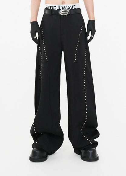 Metal Studded Blade - Cut Trousers - Rick Circus