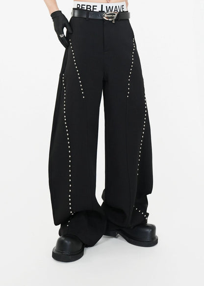 Metal Studded Blade - Cut Trousers - Rick Circus