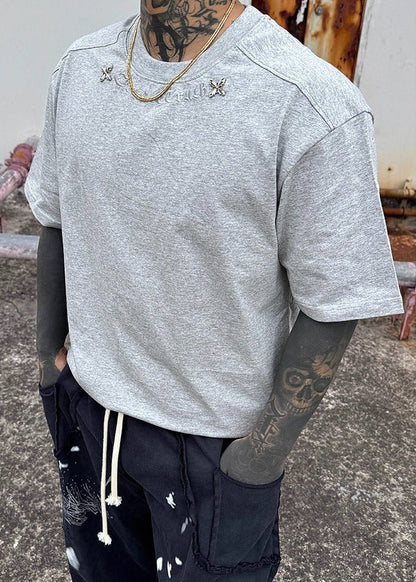 Minimal Embroidered T-Shirt - Rick Circus