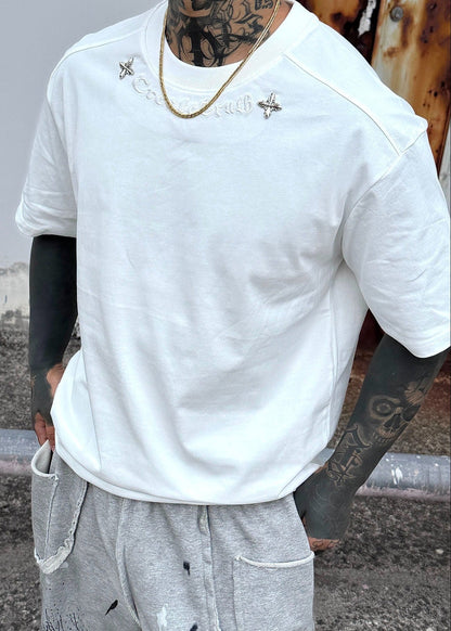 Minimal Embroidered T-Shirt - Rick Circus