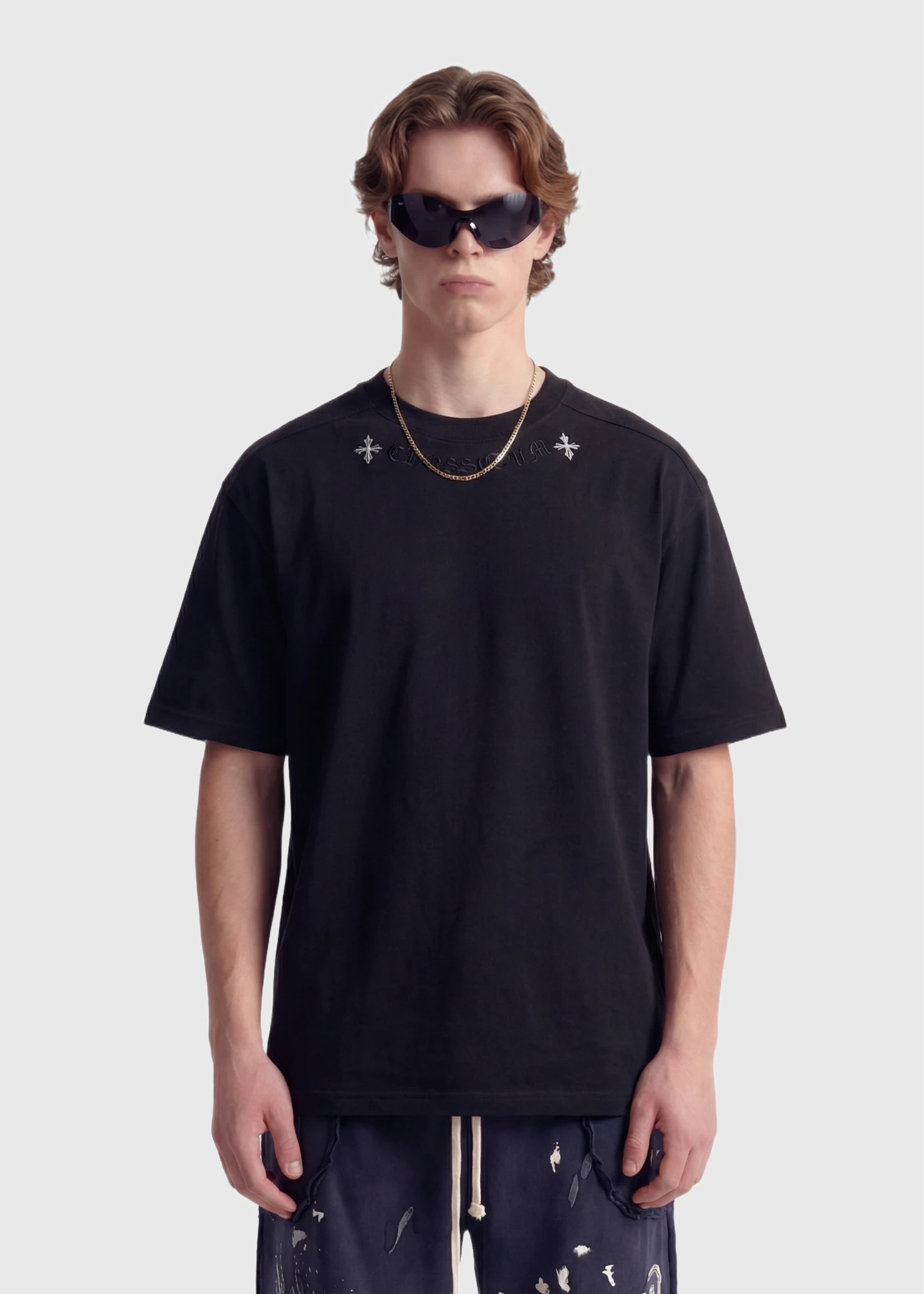 Minimal Embroidered T-Shirt - Rick Circus